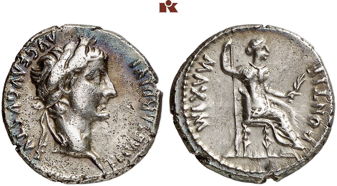 Tiberius, 14-37. AR-Denar, Lugdunum; 3.75 g. RIC² 30; BMC 48; Coh. 16.