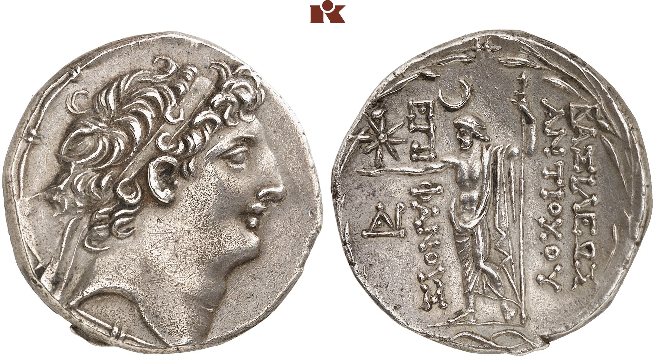 Antiochos VIII., 121-96 v. Chr. AR-Tetradrachme, 121/113 v. Chr., Ake ...