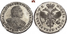 Peter I., der Große, 1682-1725. Rubel 1720 (kyrillisch), Moskau, Münzhof Kadashevsky. Bitkin H 332 (R3); Dav. 1654; Diakov 1014 (R3).