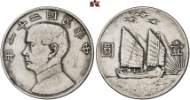 Republik. 1 Dollar Jahr 21 (1932). Dav. 222; L./M. 108.