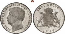 Carl, 1831-1848. Doppelgulden 1846. 21,20 g. AKS 10; Dav. 720; Kahnt 274; Thun 208.