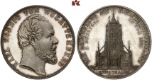 Karl, 1864-1891. Doppelter Vereinstaler 1871. AKS 131; Dav. 961; Kahnt 595; Thun 442.