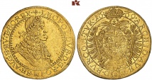 Leopold I., 1657-1705. 5 Dukaten 1669, Wien. 17.25 g. Fb. 262; Herinek 90.