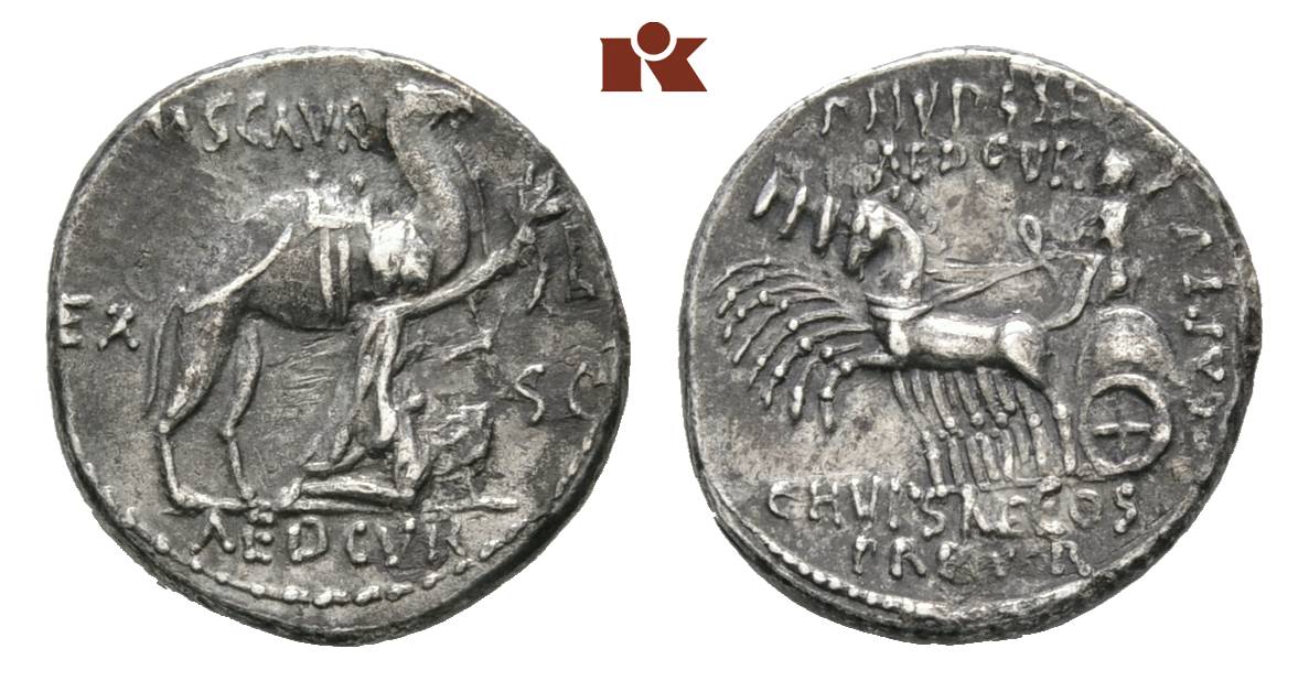 AR-Denar, 58 v. Chr., Rom, Bab. 9; BMC 3877; Crawf. 422/1a; Syd. 912.