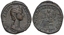 Severus Alexander, 222-235 für Orbiana. Æ-Sesterz, 225, Rom; 23,57 g. BMC 293; Coh. 4; RIC 655.