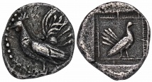 HIMERA. AR-Drachme, 510/500 v. Chr.; 5.52 g. Kraay 179 b (dies Exemplar); Hoover 423.
