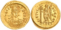 Leo I., 457-474. AV-Solidus, 462/466, Constantinopolis, 9. Offizin; 4,47 g. RIC 605.