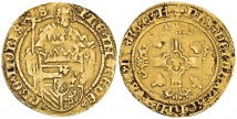 Philipp der Schöne, 1482-1506. Florin d'or au St. Philippe o. J. (1499-1506), Brügge. 3,15 g. Delm. 510; Fb. 201; Vanhoudt 147 BG.